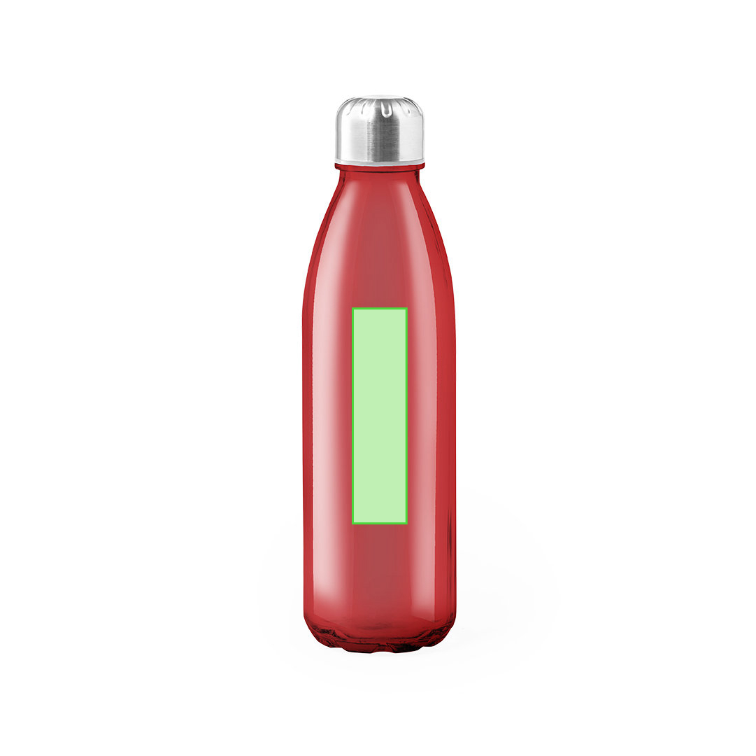 Botella premium de cristal y acero inoxidable 650 ml