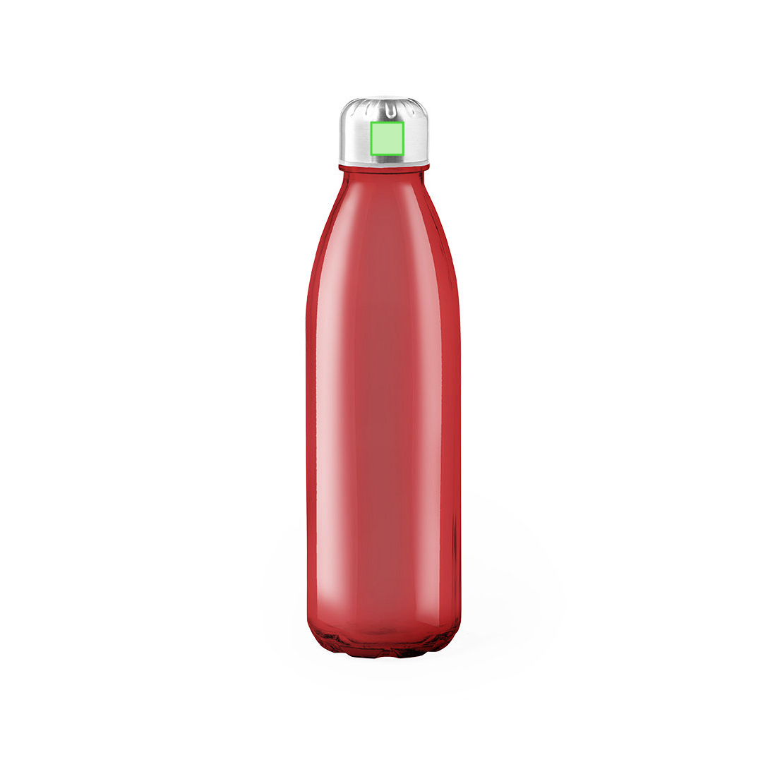 Botella premium de cristal y acero inoxidable 650 ml