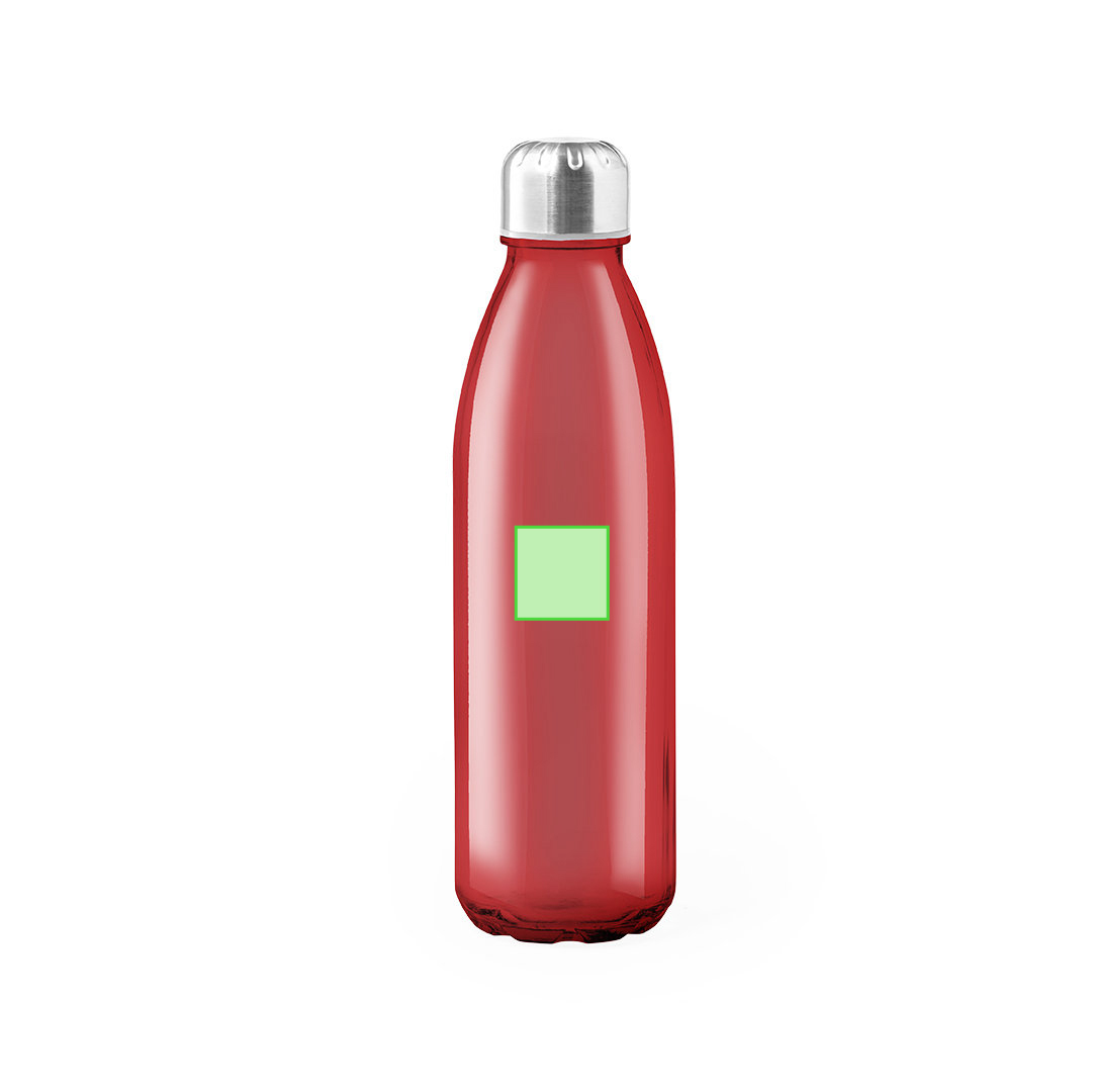Botella premium de cristal y acero inoxidable 650 ml