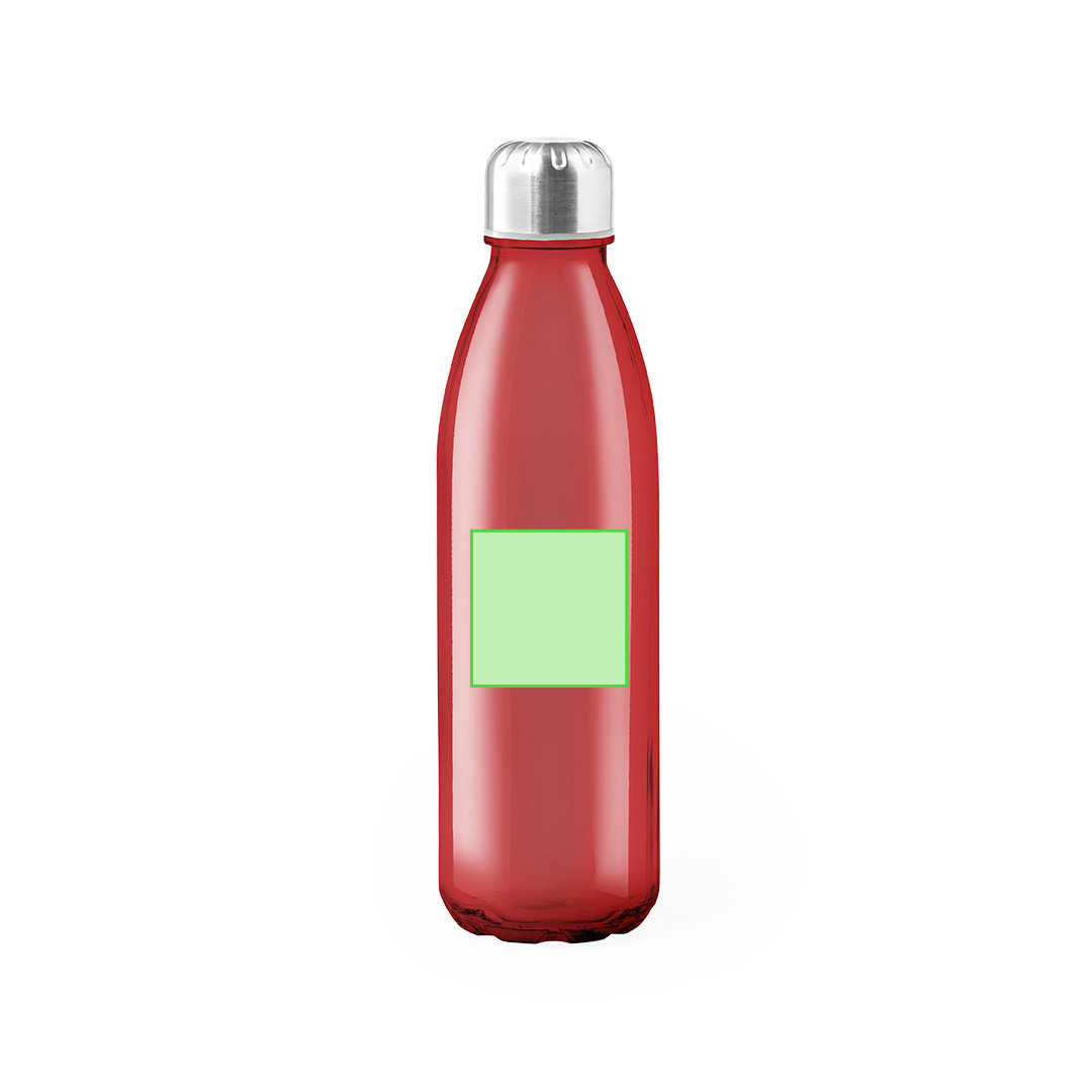 Botella premium de cristal y acero inoxidable 650 ml