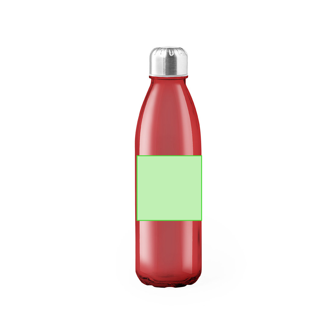 Botella premium de cristal y acero inoxidable 650 ml