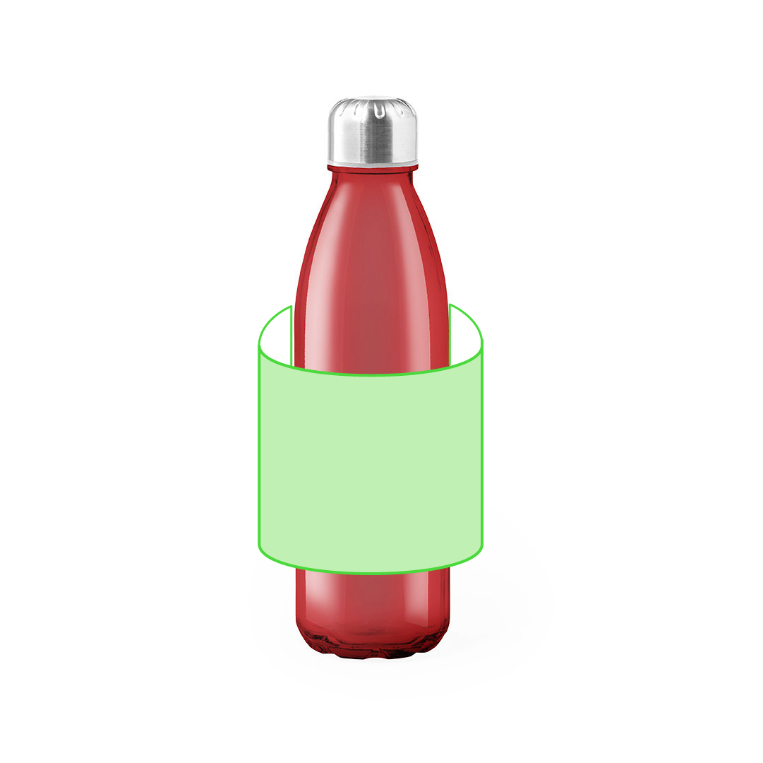 Botella premium de cristal y acero inoxidable 650 ml
