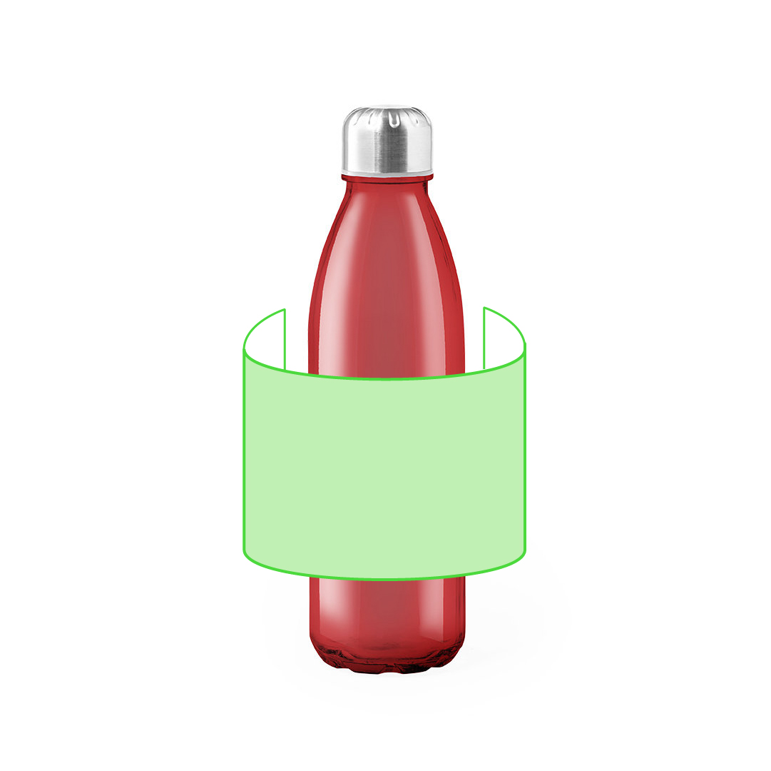 Botella premium de cristal y acero inoxidable 650 ml