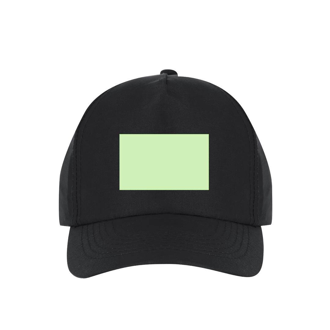 Gorra deportiva 5 paneles de poliéster RPET reciclado con protección UV50