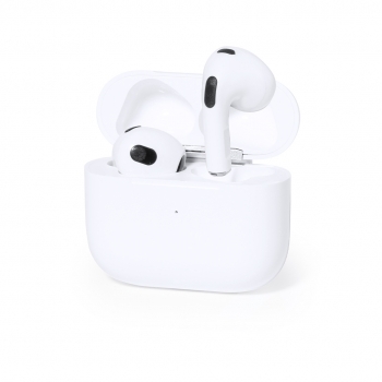 Auriculares intraurales Bluetooth 5.3 con base de carga 300 mAh, táctil y caja kraft