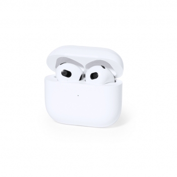 Auriculares intraurales Bluetooth 5.3 con base de carga 300 mAh, táctil y caja kraft