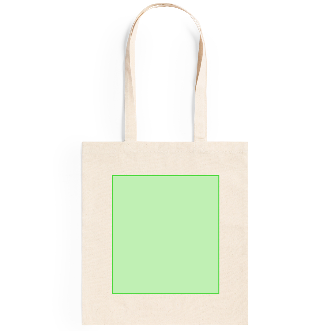 Bolsa de algodón natural 105 g/m² con asas largas