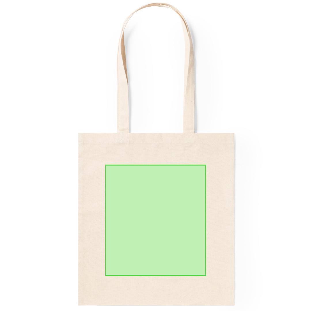 Bolsa de algodón natural 105 g/m² con asas largas