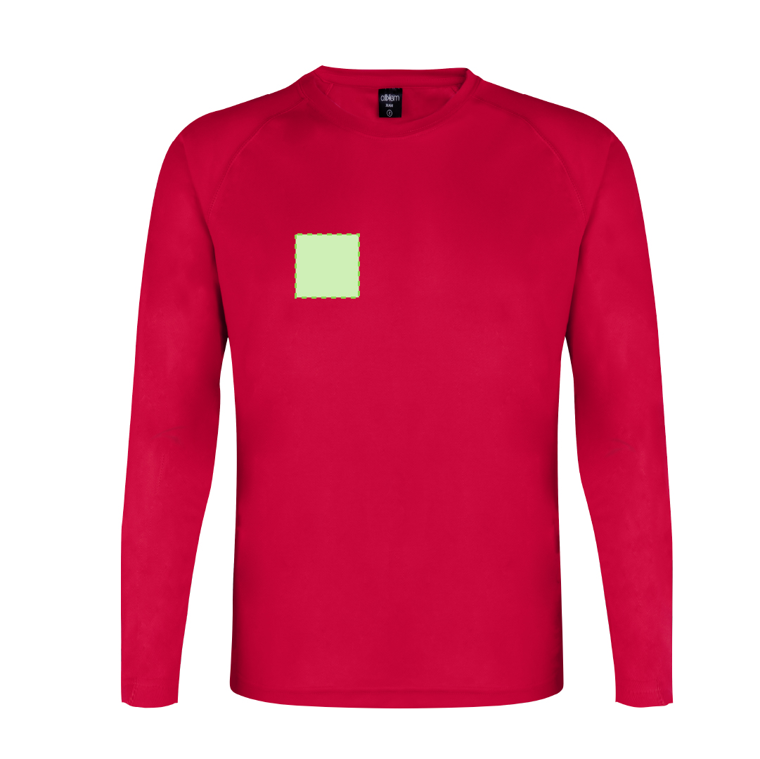 Camiseta técnica Tecnik Maik adulto manga larga — 100% poliéster transpirable 135 g/m², colores vivos, la única técnica de manga larga del catálogo