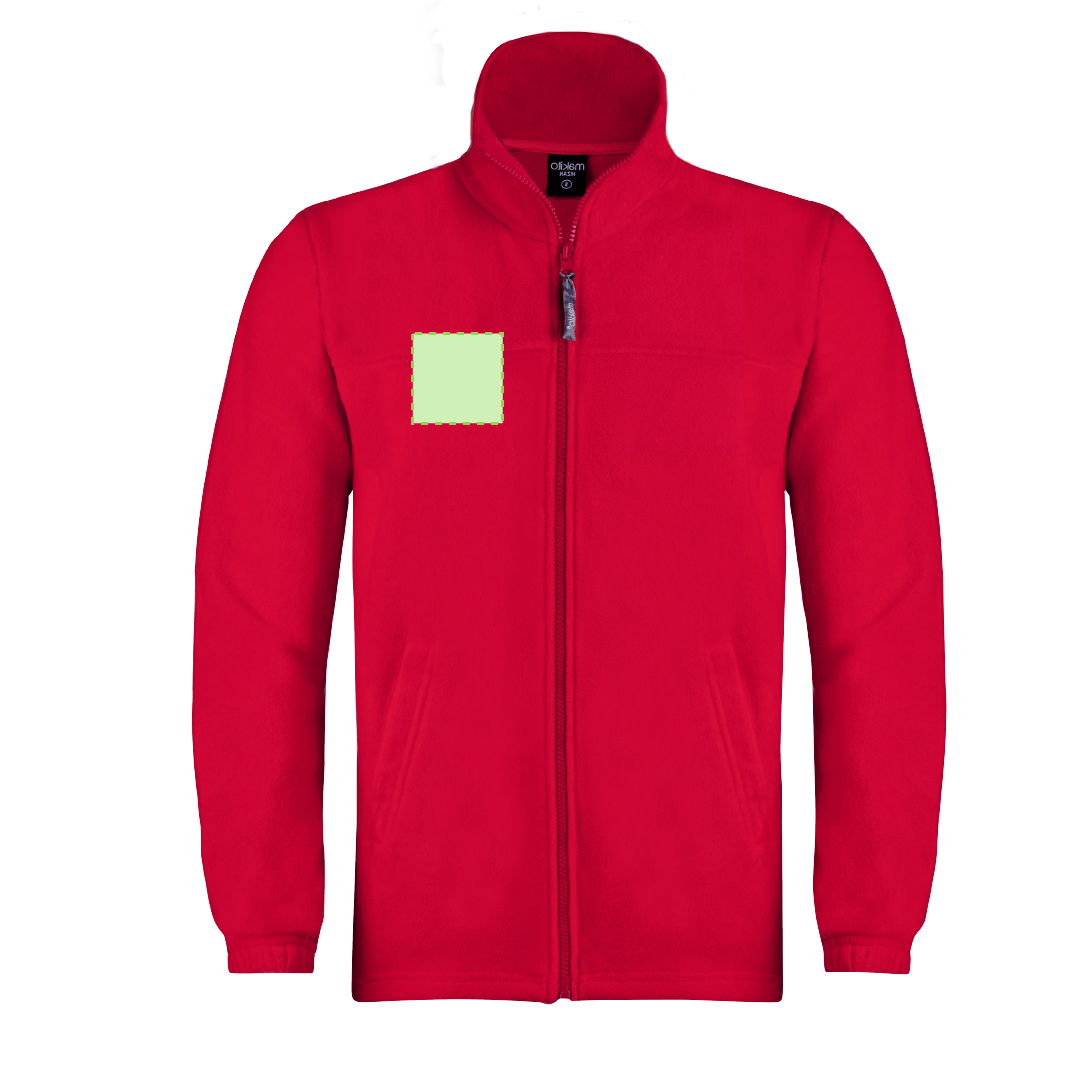 Chaqueta Hizan adulto polar fleece anti-pilling — 100% poliéster polar fleece 280 g/m², cuello maxi, cremallera con tirador y bolsillos laterales