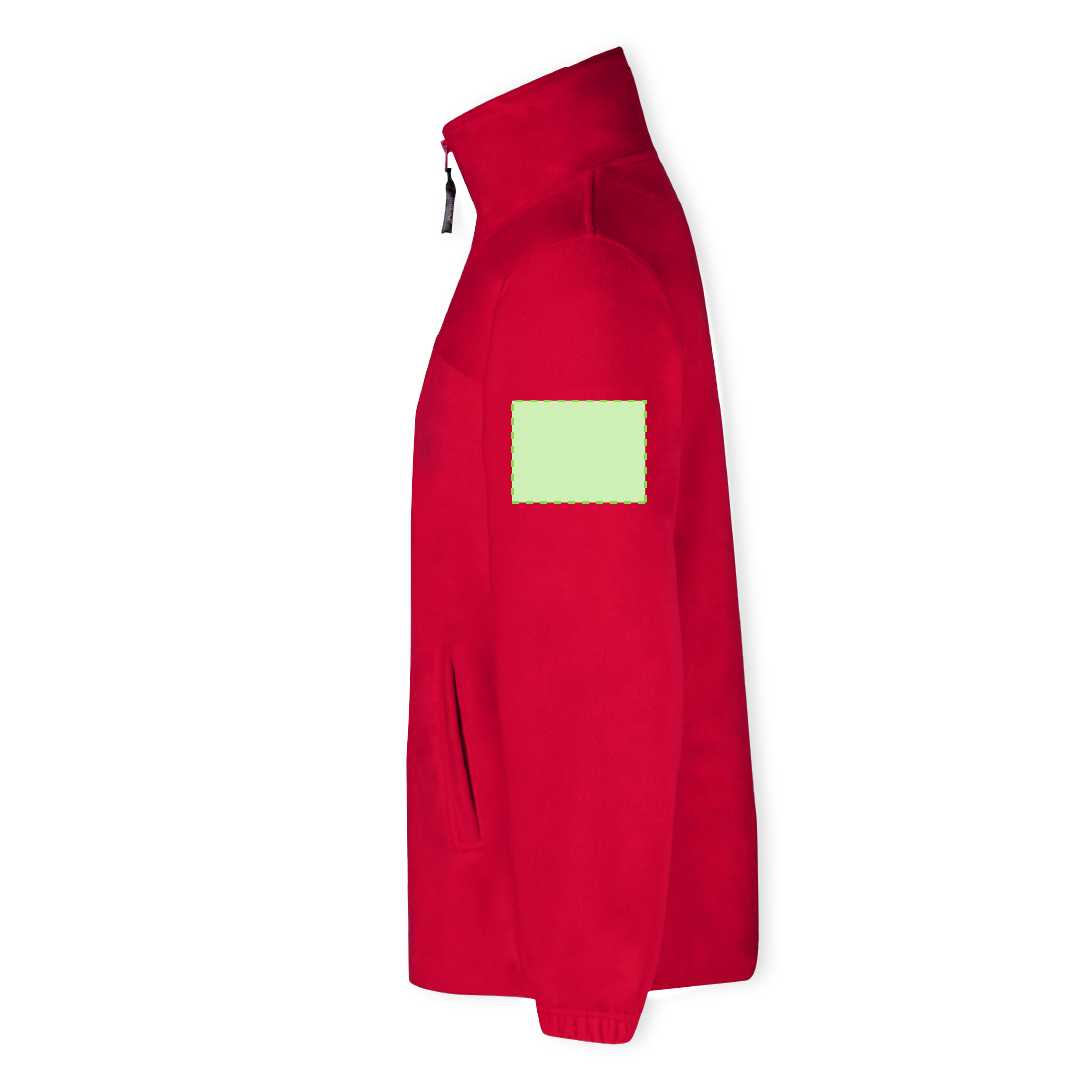 Chaqueta Hizan adulto polar fleece anti-pilling — 100% poliéster polar fleece 280 g/m², cuello maxi, cremallera con tirador y bolsillos laterales
