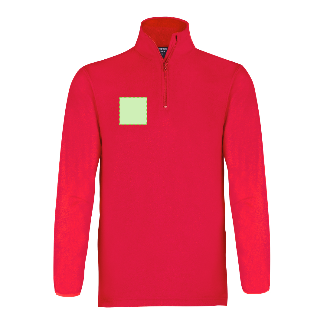 Forro polar Peyten adulto — 100% poliéster micropolar 155 g/m² anti-pilling, cuello con cremallera y cintura elástica, tallas S-XXL