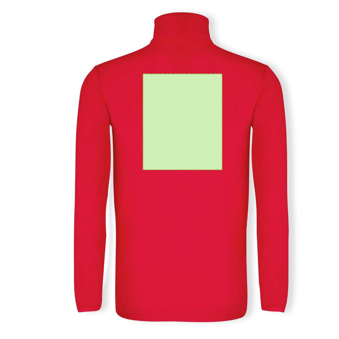 Forro polar Peyten adulto — 100% poliéster micropolar 155 g/m² anti-pilling, cuello con cremallera y cintura elástica, tallas S-XXL