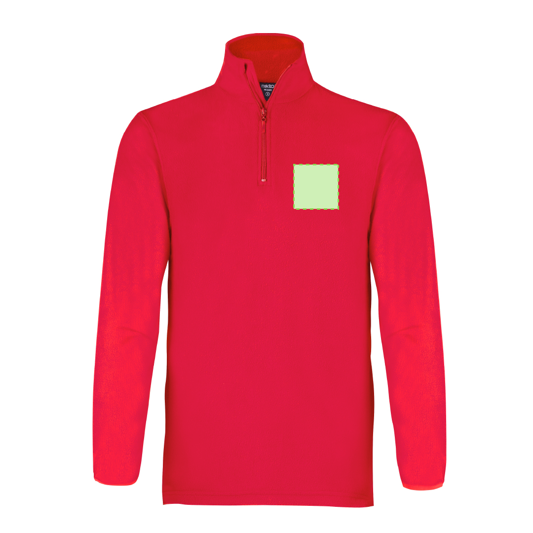 Forro polar Peyten adulto — 100% poliéster micropolar 155 g/m² anti-pilling, cuello con cremallera y cintura elástica, tallas S-XXL