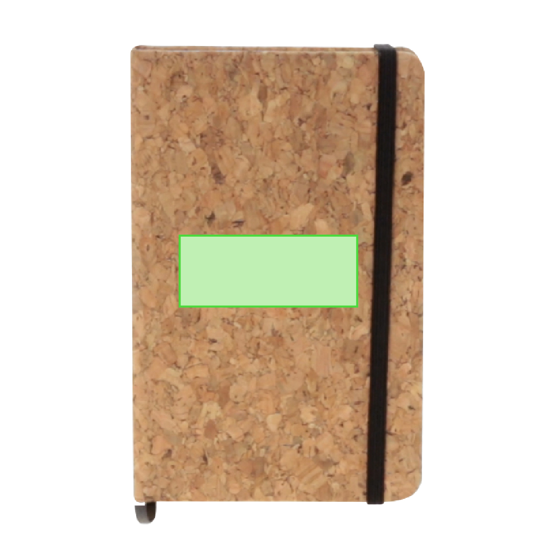 Bloc de notas de corcho natural rígido con 80 hojas