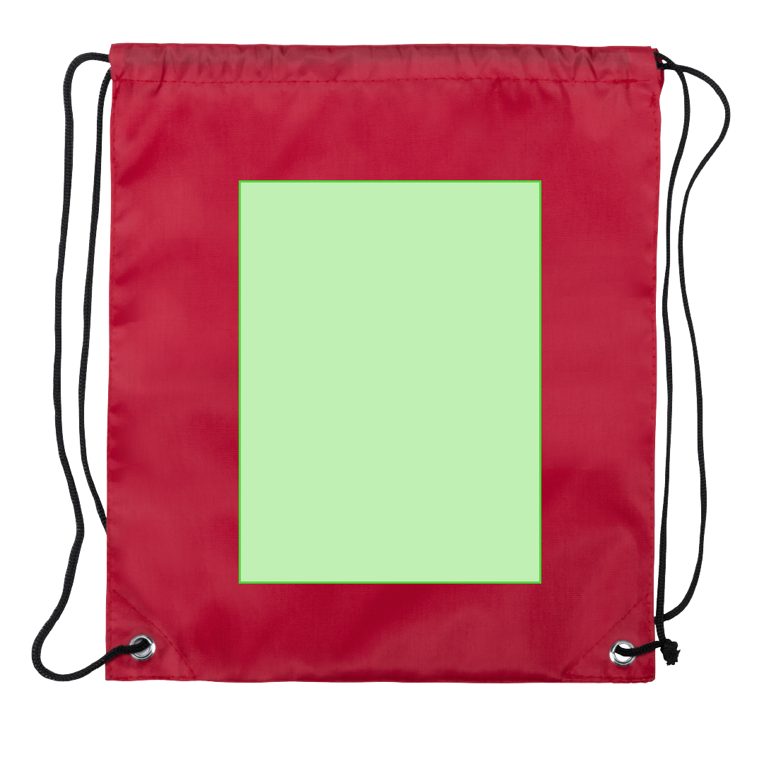Mochila de cuerdas infantil de poliéster 210D con vivos colores, argollas metálicas y sublimación