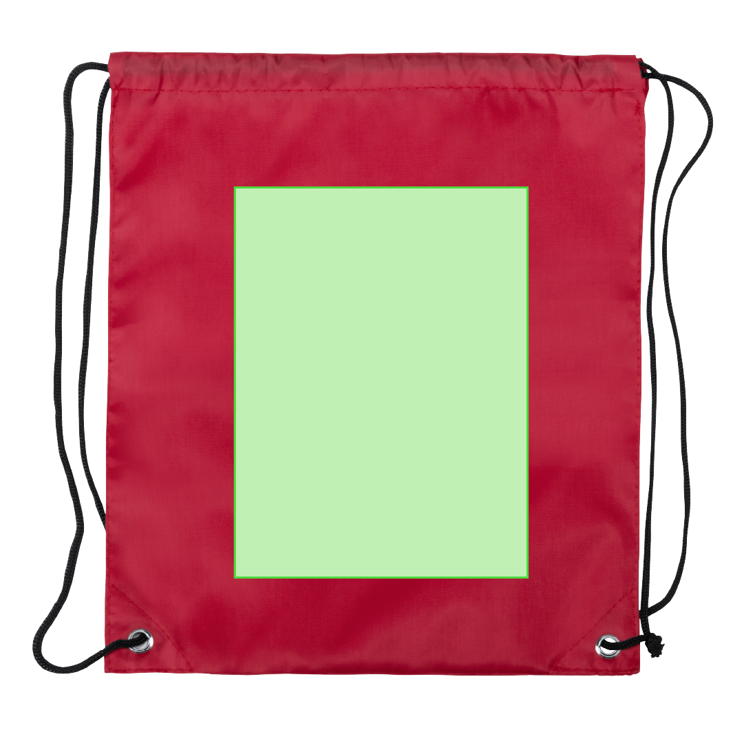Mochila de cuerdas infantil de poliéster 210D con vivos colores, argollas metálicas y sublimación