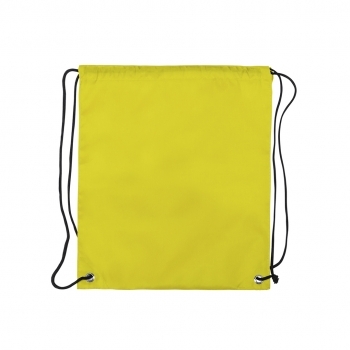 Mochila de cuerdas infantil de poliéster 210D con vivos colores, argollas metálicas y sublimación