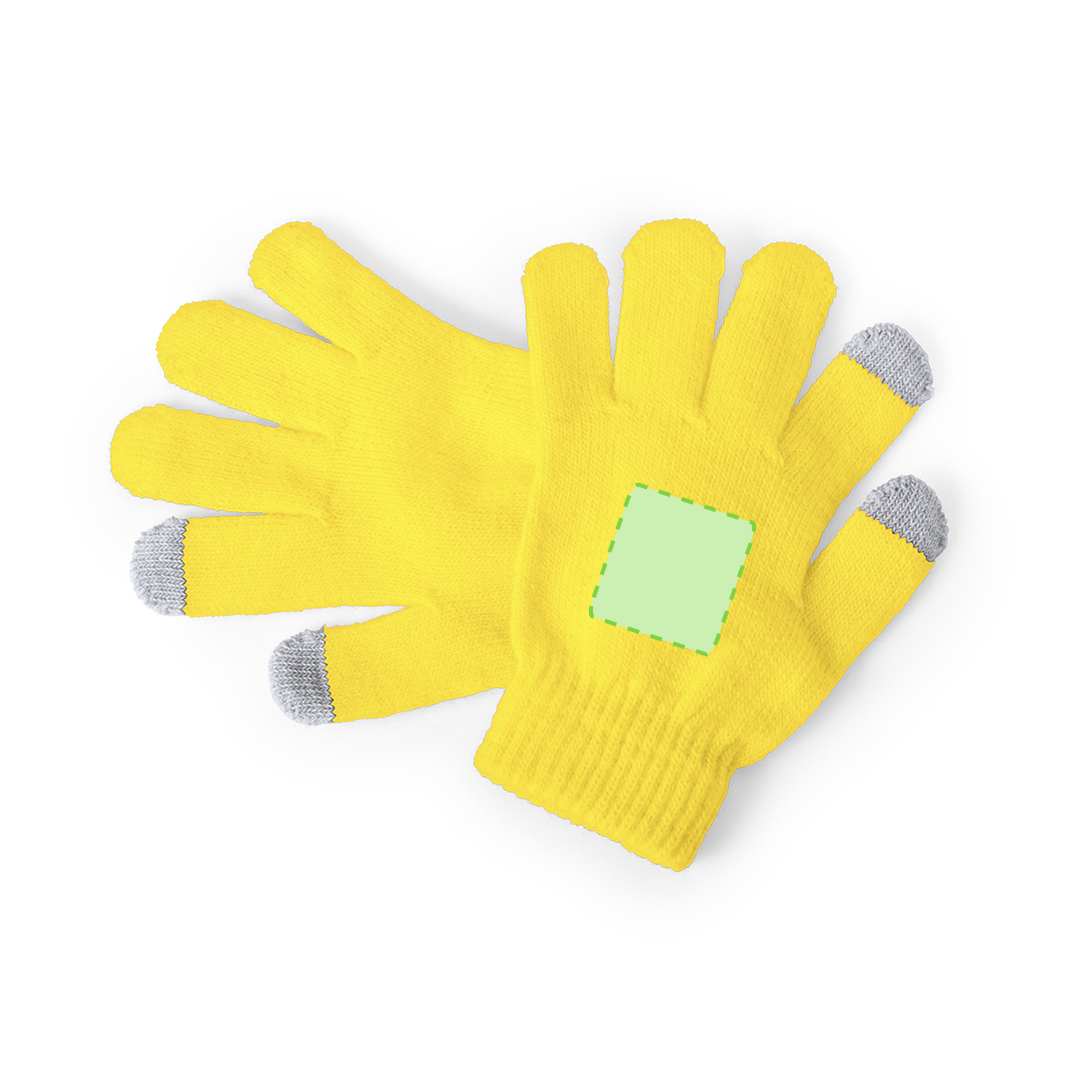 Guante táctil niño para dispositivos pantalla táctil acrílico suave colores