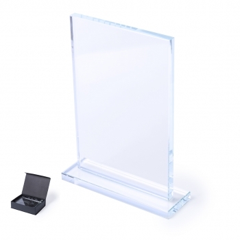 Placa de cristal en estuche compacto