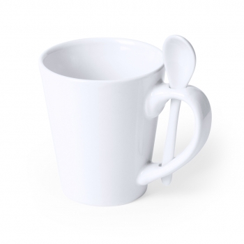 Taza sublimación cerámica con cucharilla integrada 350 ml