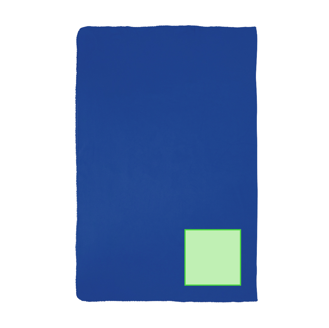 Manta de polar fleece de 180 g/m² con funda de cierre de cordón en poliéster — lista para regalar