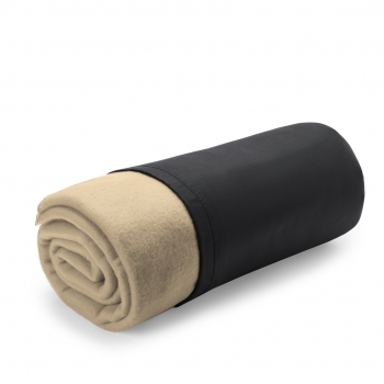 Manta de polar fleece de 180 g/m² con funda de cierre de cordón en poliéster — lista para regalar