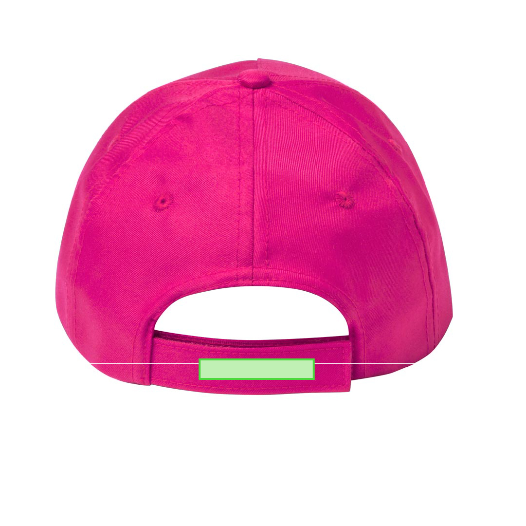Gorra 5 paneles de microfibra y poliéster con orificios de ventilación bordados y cierre de velcro