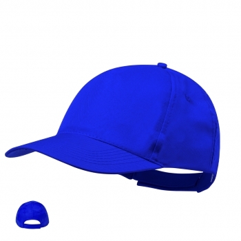 Gorra 5 paneles de microfibra y poliéster con orificios de ventilación bordados y cierre de velcro