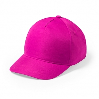 Gorra 5 paneles de microfibra y poliéster con orificios de ventilación bordados y cierre de velcro