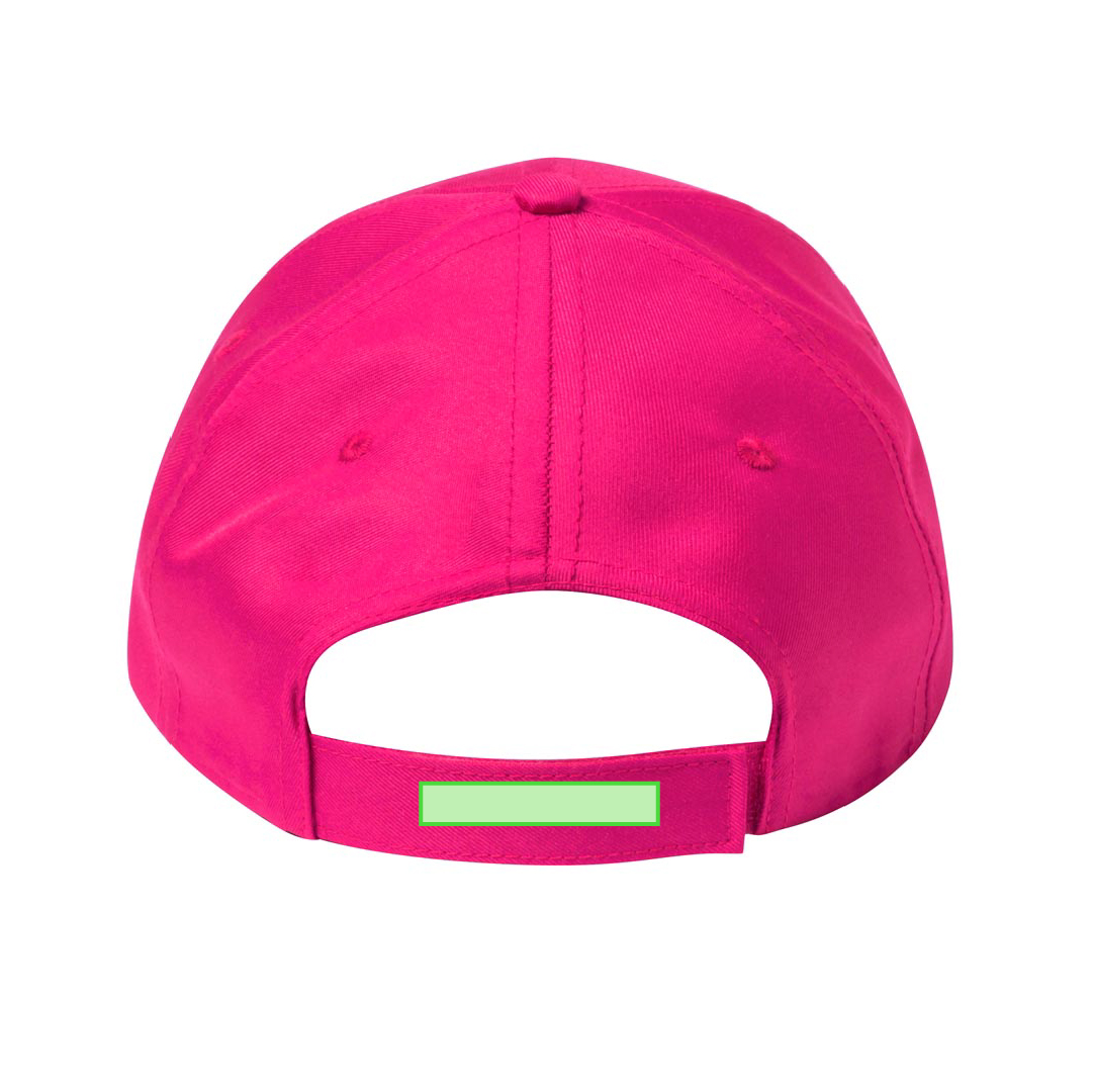 Gorra 6 paneles de microfibra y poliéster con orificios de ventilación bordados y cierre de velcro