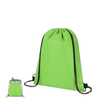 Mochila nevera de cuerdas infantil de poliéster 210D con interior isotérmico de aluminio