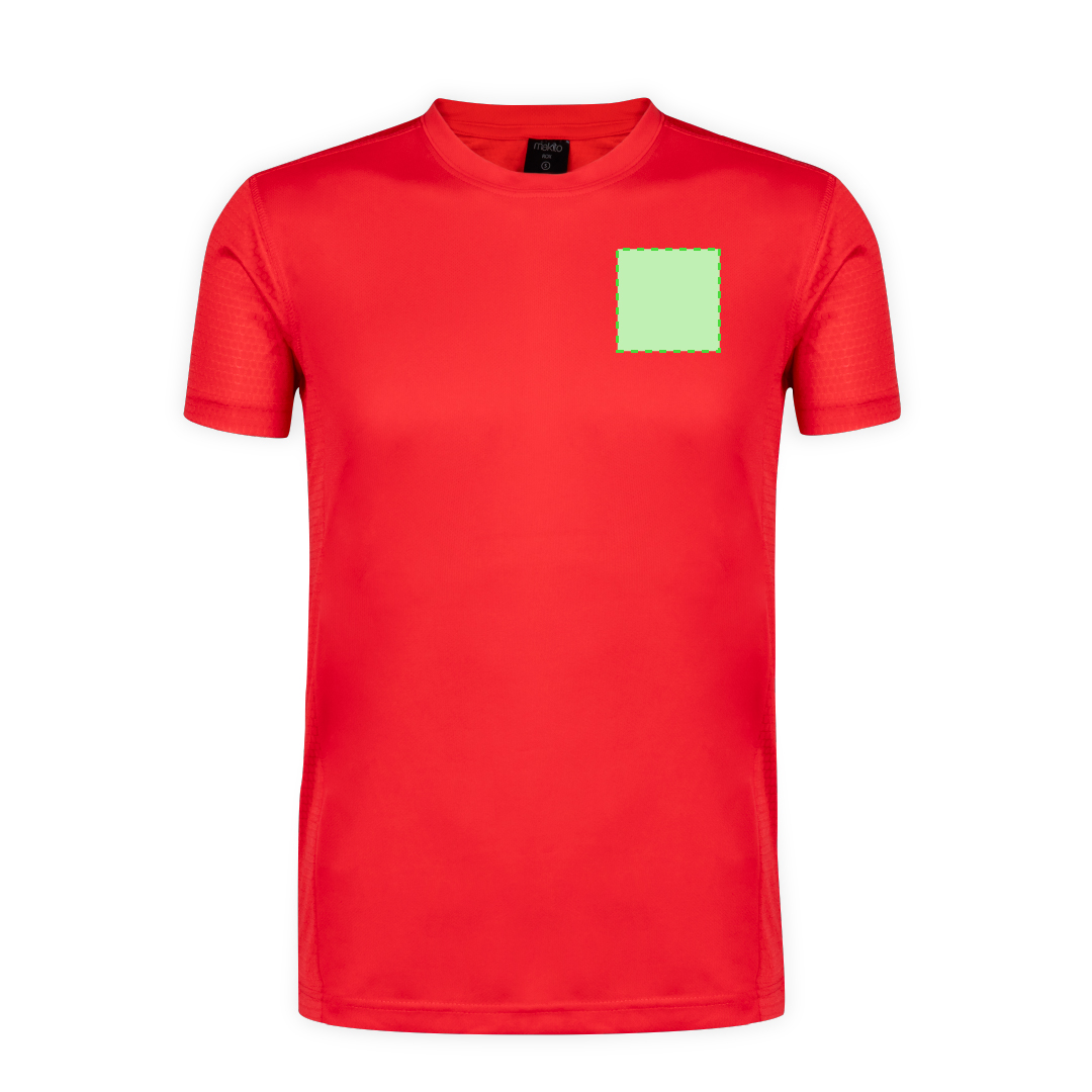 Camiseta técnica Tecnic Rox adulto — poliéster transpirable 135 g/m² con diseño de panal de alta resistencia, colores vivos, tallas S-XXL
