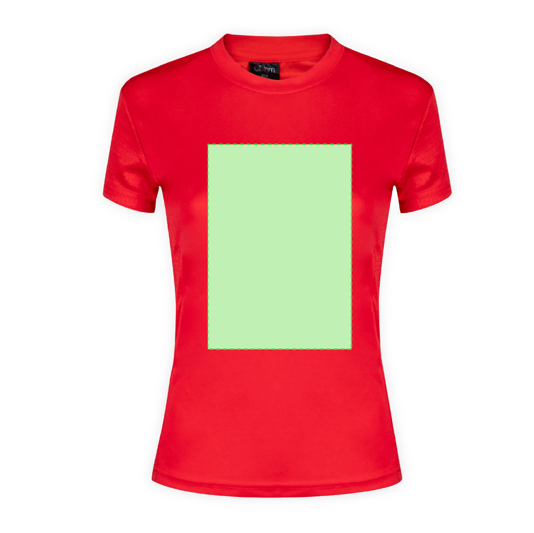 Camiseta técnica Tecnic Rox mujer — poliéster transpirable 135 g/m² con diseño de panal, colores vivos, tallas S-XL