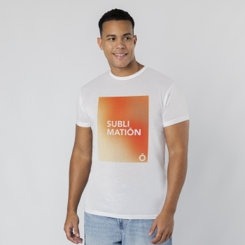 Camiseta Krusly adulto — 100% poliéster transpirable 140 g/m² tacto algodón, diseñada para sublimación, tallas S-XXL
