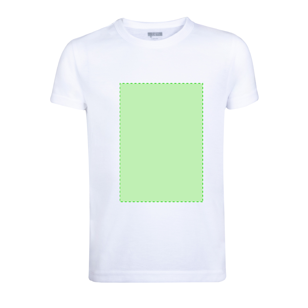 Camiseta Krusly niño — 100% poliéster transpirable 140 g/m² tacto algodón, diseñada para sublimación, tallas infantiles