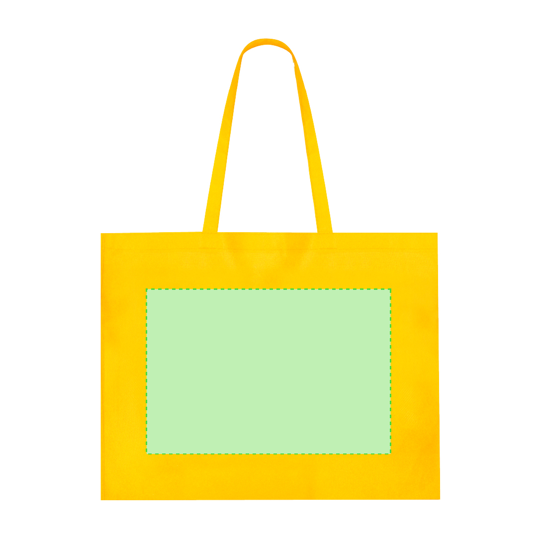 Bolsa de material mixto extra ancha 52×40 cm asas largas
