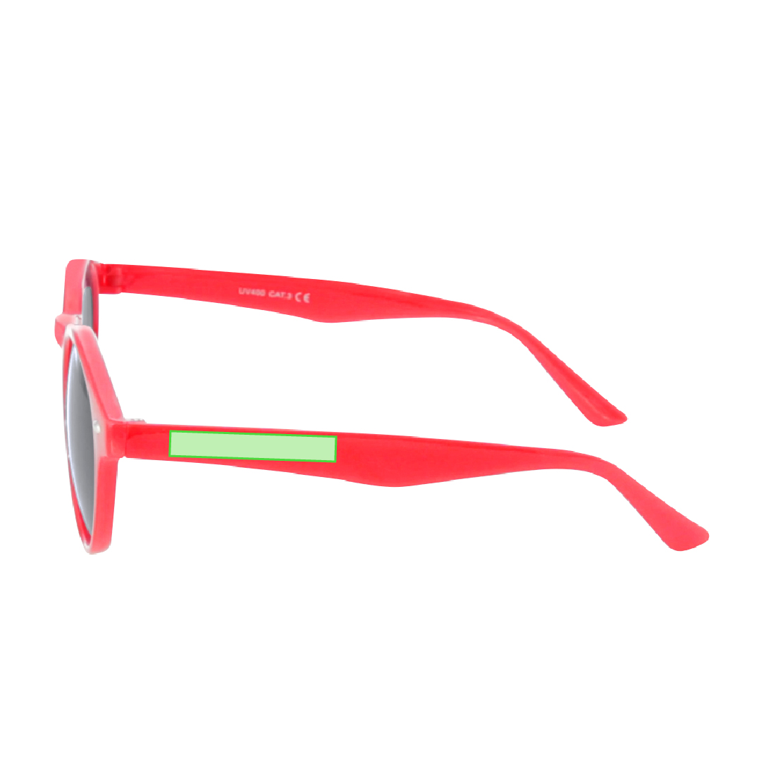 Gafas de sol unisex UV400 de diseño circular clásico con montura en variados colores y lentes en negro