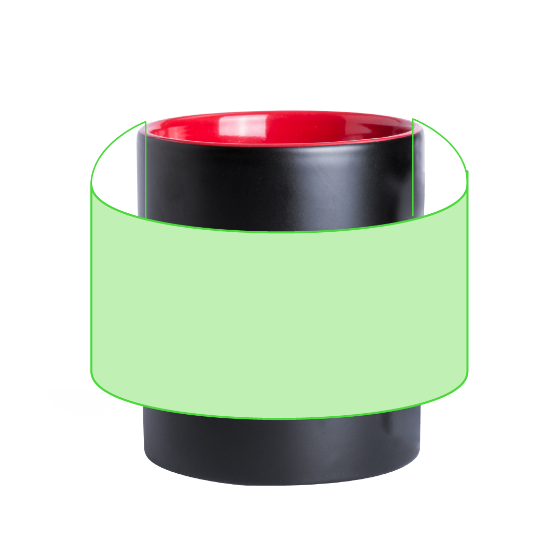 Taza clásica de cerámica esmaltada 350 ml