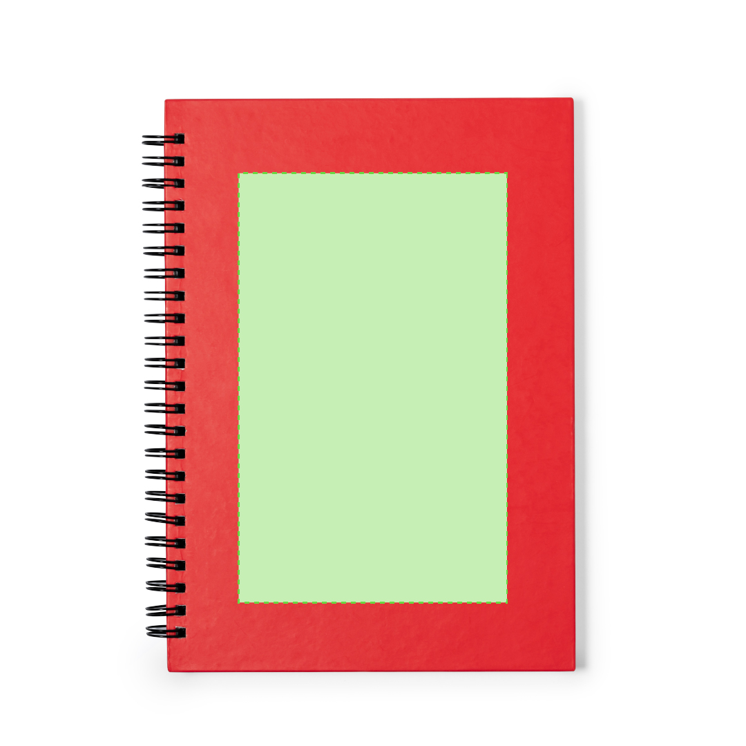 Libreta corporativa de cartón reciclado resistente con 80 hojas