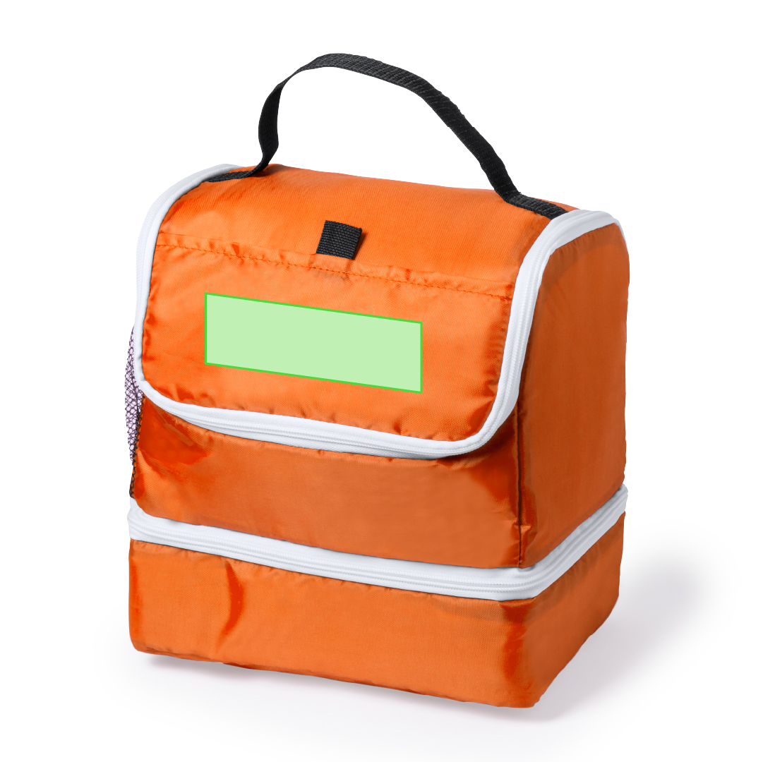 Nevera todoterreno de poliéster 210D con 2 compartimentos, bolsillo de redecilla y velcro
