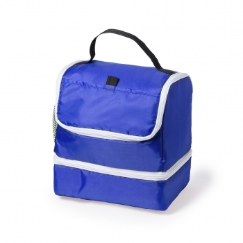 Nevera todoterreno de poliéster 210D con 2 compartimentos, bolsillo de redecilla y velcro