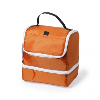 Nevera todoterreno de poliéster 210D con 2 compartimentos, bolsillo de redecilla y velcro