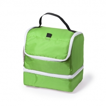 Nevera todoterreno de poliéster 210D con 2 compartimentos, bolsillo de redecilla y velcro