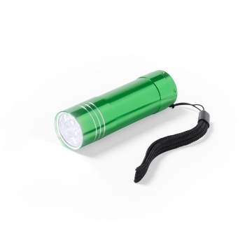 Linterna de aluminio de 9 LEDs de alto poder para 3 pilas AAA 8,4 cm