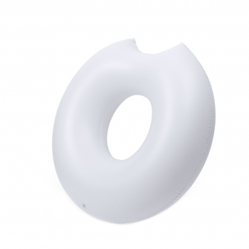 Colchoneta inflable maxi de PVC en forma de donut con bocado — plegado especial para impresión, Ø107 cm