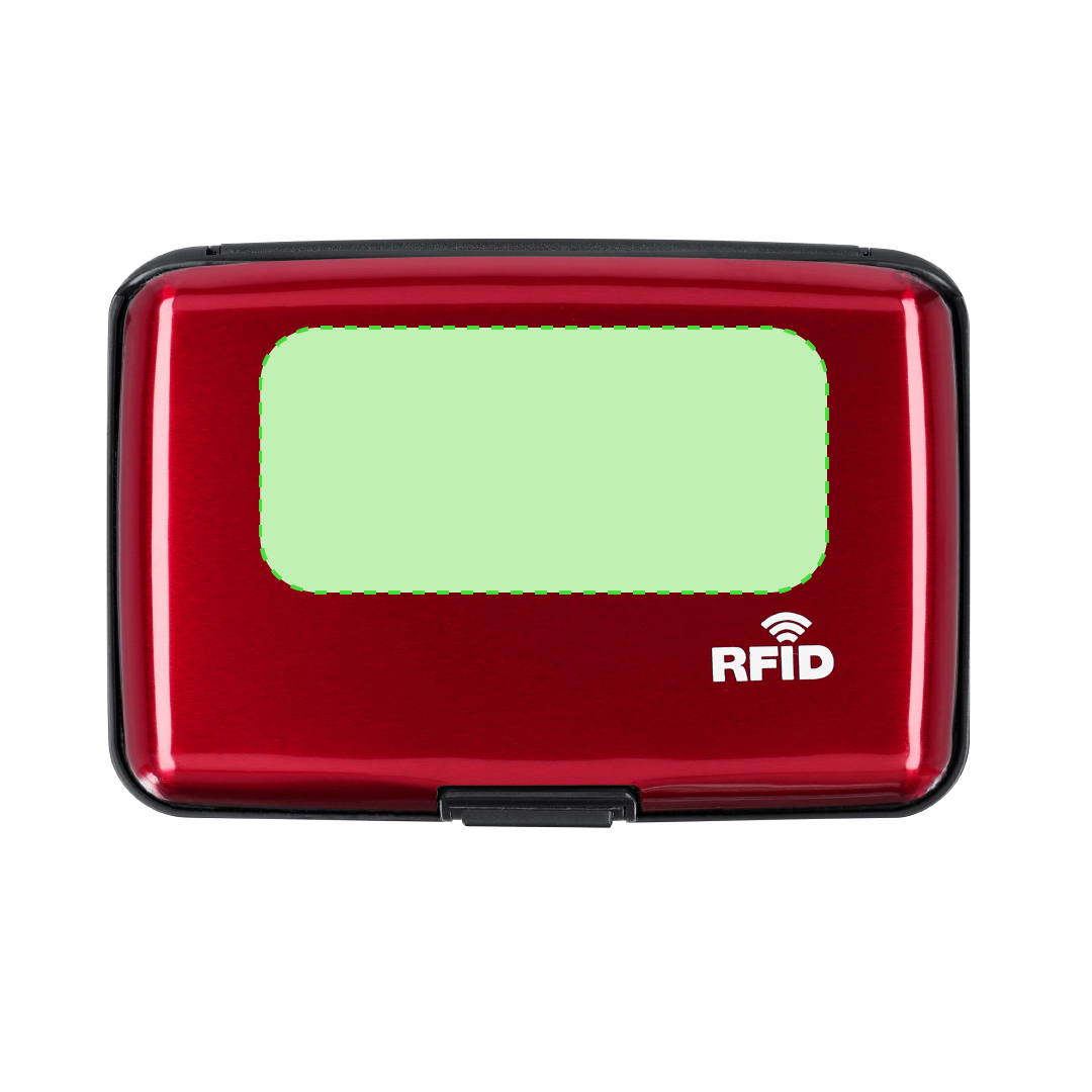 Tarjetero de aluminio con protección RFID y 6 compartimentos en acordeón