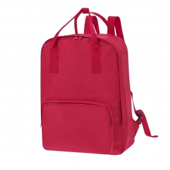 Mochila urbana casual de poliéster 600D con asas y cremallera a juego y bolsillo frontal
