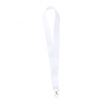 Lanyard de poliéster ancho especial para sublimación total con mosquetón metálico