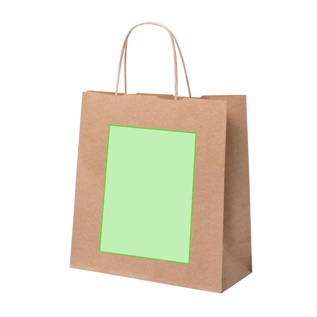 Bolsa de material mixto reforzada 22×23 cm asas cortas